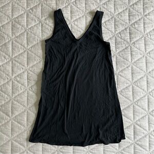 Everlane Black Cotton V-Neck Dress